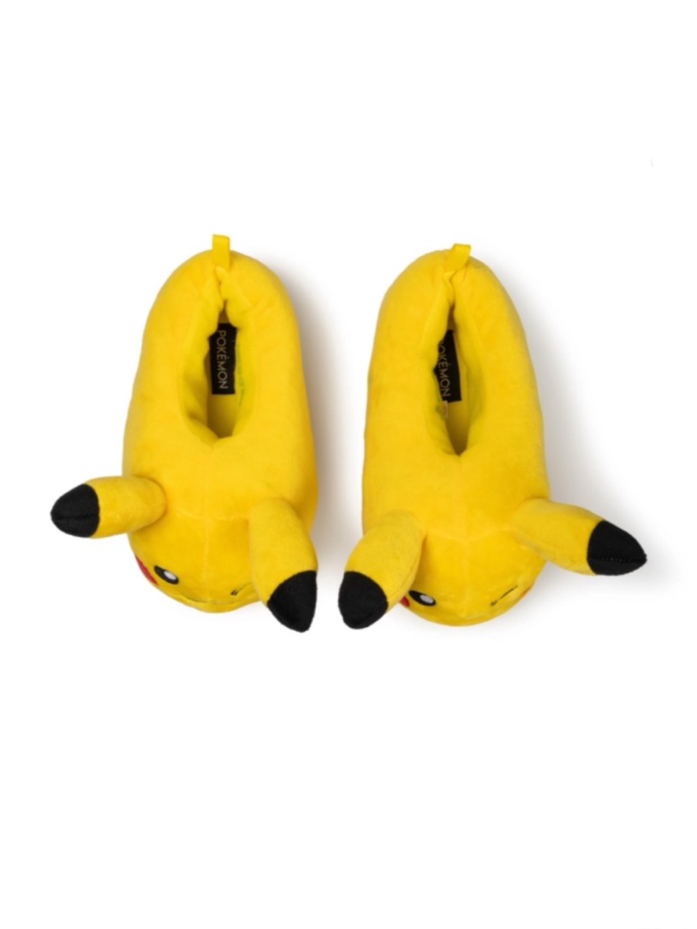 Pokemon Pikachu Kids Plush Character Slippers in Bright Yellow - Picture 6 of 8